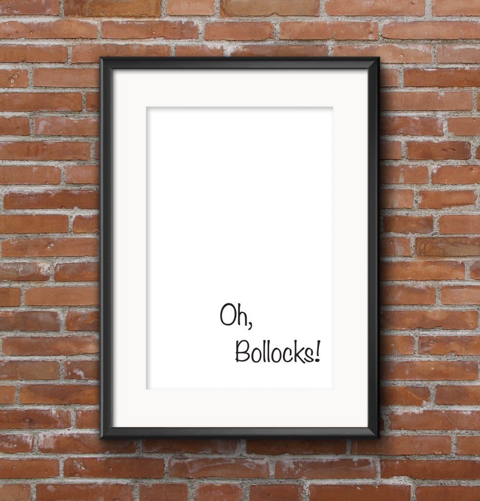 Oh Bollocks Art Print