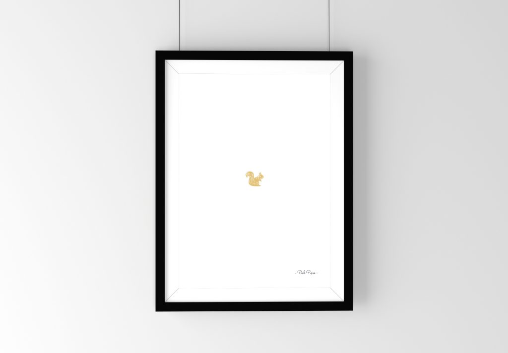 Happy Little Squirrel Art Print