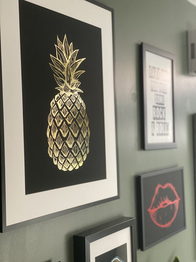 Golden Pineapple Art Print