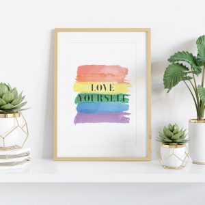 Love Yourself Pride A4 Art Print